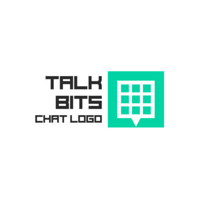 Logo Maker for a Chat App with a Squared Graphic