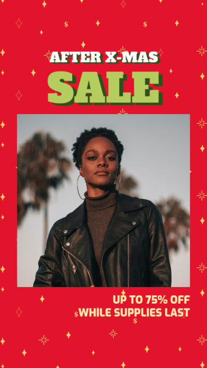 Xmas-Themed Instagram Story Design Template for a Boxing Day Super Sale