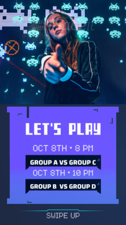 Instagram Story Video Creator for a Gaming Match