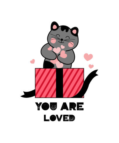 T-Shirt Design Maker with Lovely Cat Graphic