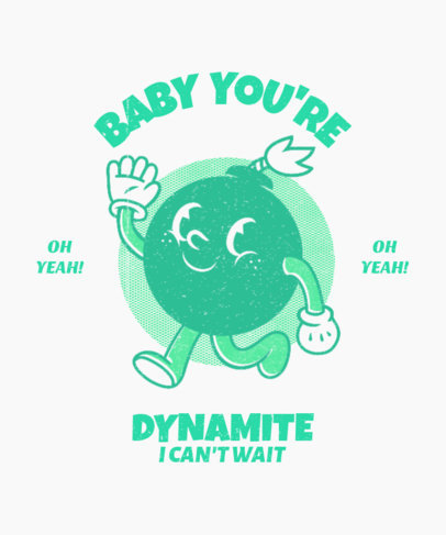 Vintage T-Shirt Design Maker Featuring a Bomb Cartoon