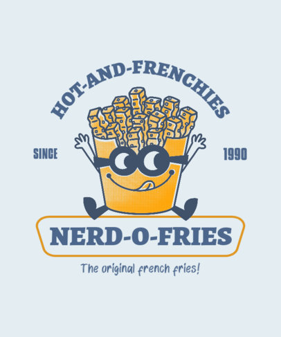 Vintage T-Shirt Design Creator with a Graphic of French Fries