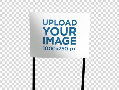 Transparent Mockup of a Real Estate Lawn Sign  a15056