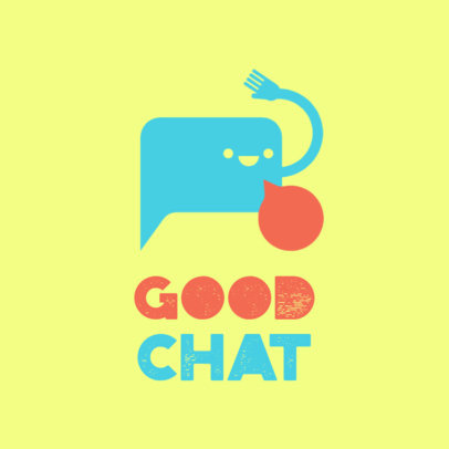 Chatting App Logo Maker with a Friendly Dialogue Box