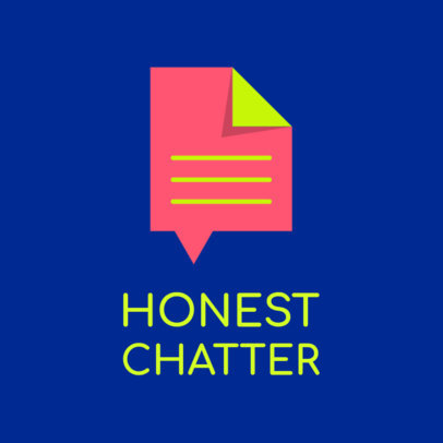 Online Logo Maker for an App with a Sheet-Shaped Chat Box