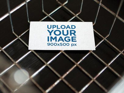 Business Card Template in a Metal Basket a15026