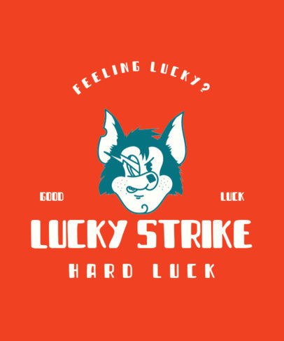 T-Shirt Design Template with a Retro Aesthetic Featuring a Cartoon