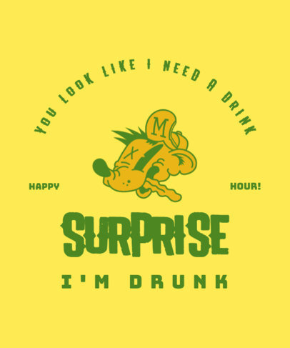 T-Shirt Design Maker Featuring a Retro Cartoon Character