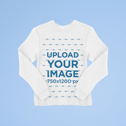 Sweatshirt Mockup Featuring the Garment Lying on a Flat Surface