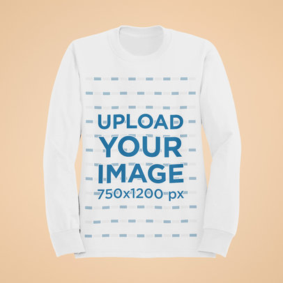 Minimal Sweatshirt Mockup Featuring a Plain Color Backdrop 40836-r-el2