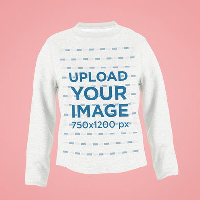 Ghosted Mockup of a Heathered Sweatshirt Against a Solid Color Backdrop 41791-r-el2