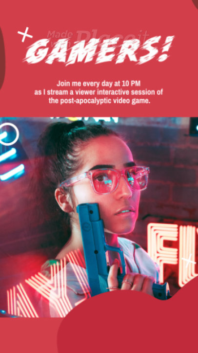 Instagram Story Video Maker for a Gaming Match Streaming 