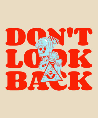 T-Shirt Design Generator Featuring an Inspirational Quote with Smiling Cartoons