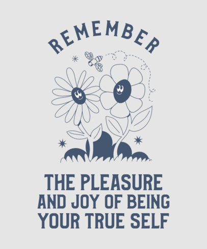 Illustrated T-Shirt Design Creator with a Joyful Quote