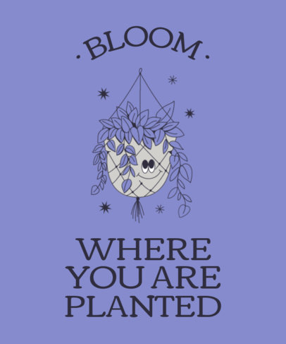 Illustrated T-Shirt Design Maker Featuring a Customizable Happy Message