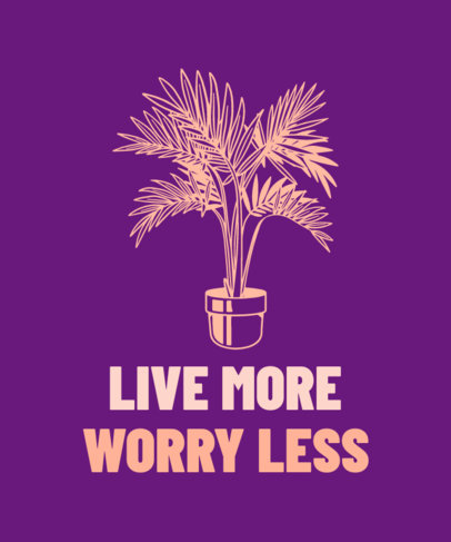T-Shirt Design Creator with a Plant Illustration and an Optimist Quote