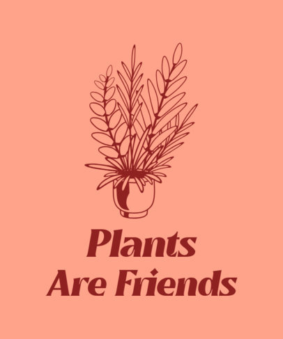 Quote T-Shirt Design Maker Featuring a Plant in a Pot