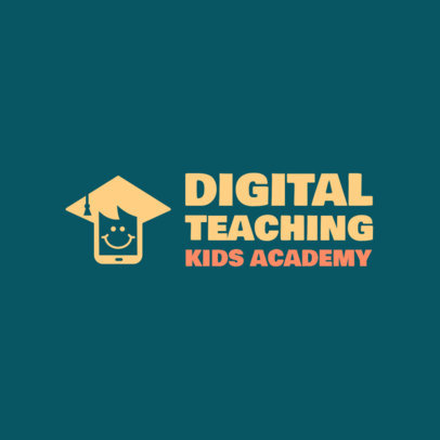 Logo Template for an e-Learning School for Kids