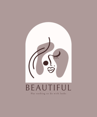 Abstract T-Shirt Design Maker Featuring a Beauty Quote 