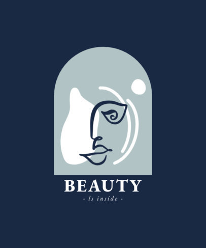 T-Shirt Design Generator With a Quote on Beauty and an Abstract Illustration 