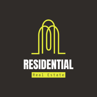 Real Estate Logo Maker Featuring Minimal Abstract Illustrations 