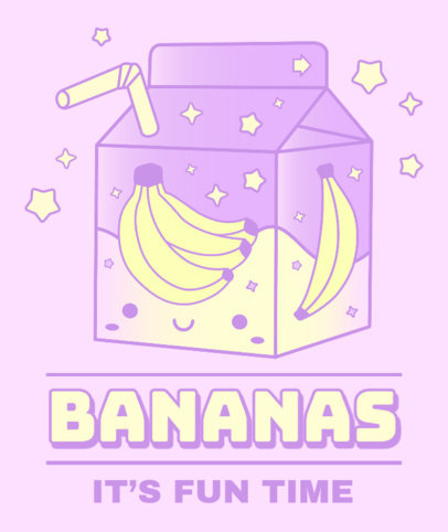 Tote Bag Design Template Featuring Kawaii Juice Box Graphics