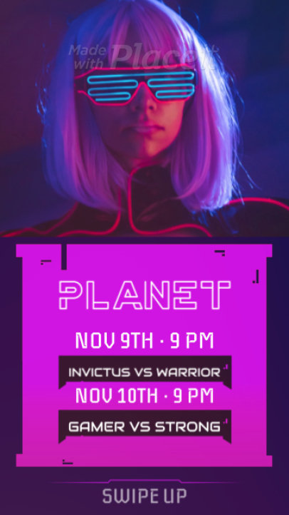 Gaming-Themed Instagram Story Video Generator With a Futuristic Aesthetic 2548-el1