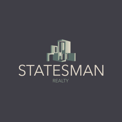Real Estate Logo Generator Featuring Illustrations of Modern Buildings