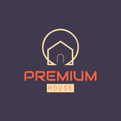 Modern Real Estate Logo Template Featuring a House Clipart