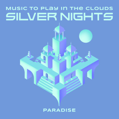 Illustrations for Electronic Music Artist Featuring Surreal Isometric Landscapes 3313a