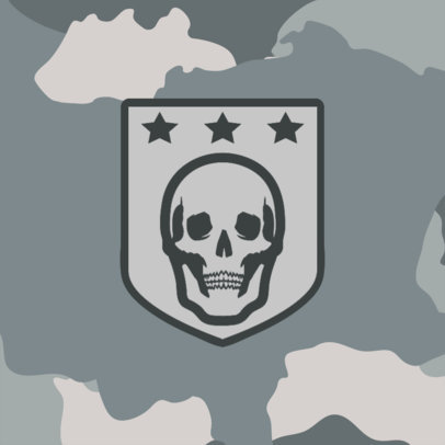 Patreon Profile Picture Design Template with a Camo Background 3388-el1