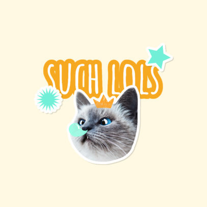 Twitch Emote Logo Generator Featuring a Funny Cat Clipart 
