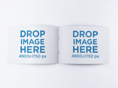 Open Booklet Mockup on a Flat Surface