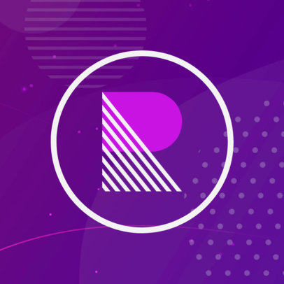 Patreon Profile Picture Template Featuring an Abstract Letter 3392c-el1