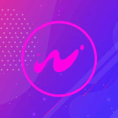 Patreon Profile Picture Design Maker With a Futuristic Neon Graphic 3392d-el1