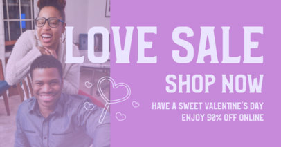 Facebook Post Design Generator for a Valentine's Day Online Sale 