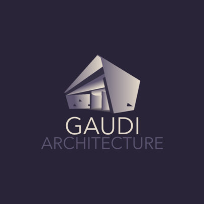 Logo Template for an Architecture Firm Featuring a Modern Building Clipart  