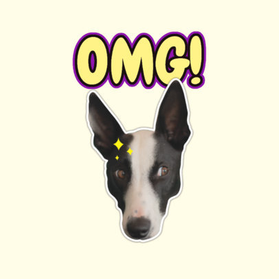 Twitch Emote Logo Template Featuring Funny Dog Graphics 