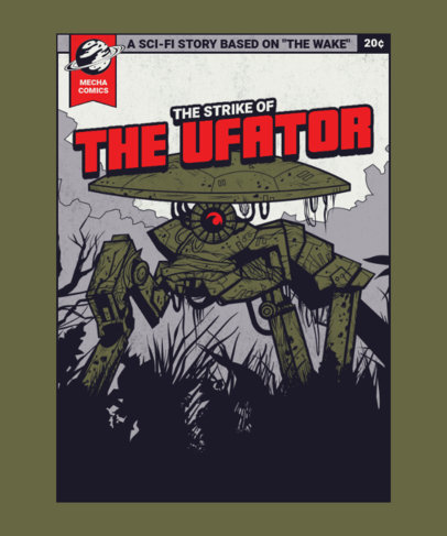 Illustrated T-Shirt Design Generator Featuring an Alien Robot