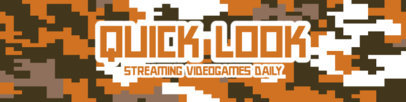 Patreon Cover Design Template for Gaming Streamers Featuring an 8-Bit Background 3385b-el1