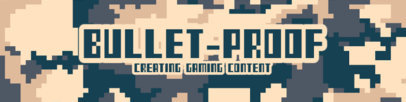 Patreon Cover Design Generator for Game Developers Featuring a Camouflage 8-Bit Pattern 3385c-el1