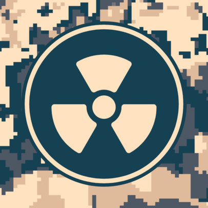 Patreon Profile Picture Generator with a Nuclear Icon and a Camo Texture 3384c-el1