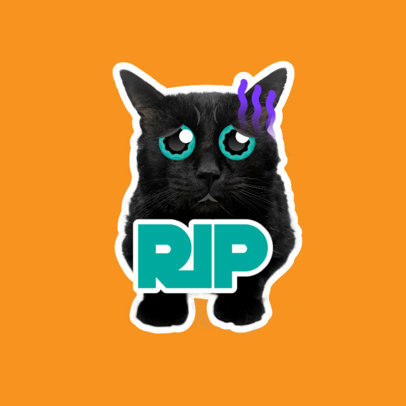 Twitch Emote Logo Maker Featuring a Sad Cat Graphic