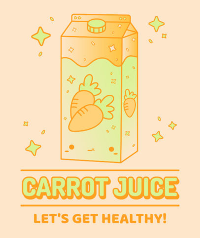 Kawaii-Styled Tote Bag Design Maker Featuring a Carrot Juice Graphic 3315a