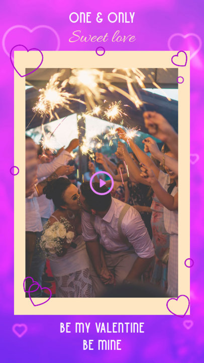 Instagram Story Template Featuring a Virtual Valentine's Day Card 3297h