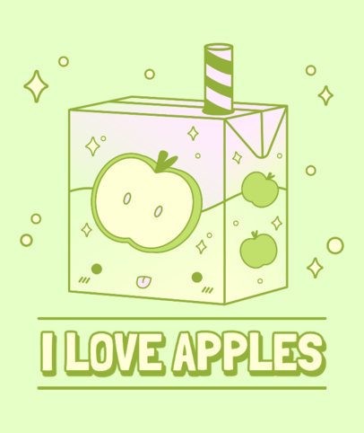 Illustrated Tote Bag Design Maker Featuring a Cute Apple Juice Box 3315c