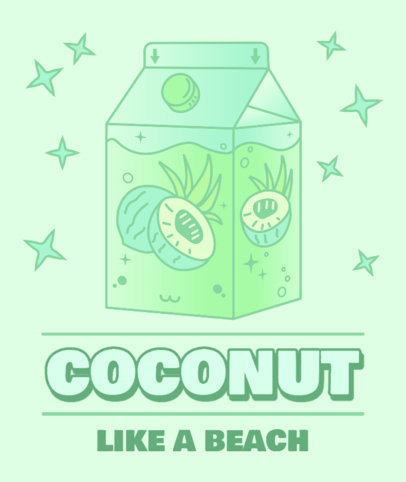 Tote Bag Design Creator with a Kawaii Coconut Water Box Graphic 3315d