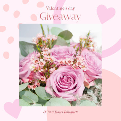 Instagram Post Design Generator for a Valentine's Day Giveaway Announcement 3300g