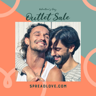 Instagram Post Design Generator for a Valentine's Day Clearance Sale 