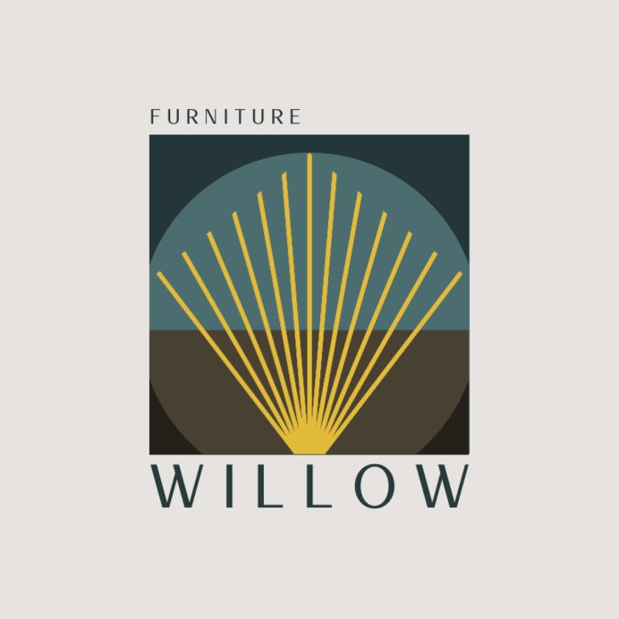 Elegant Logo Creator for a Furniture Company Featuring an Abstract Illustration